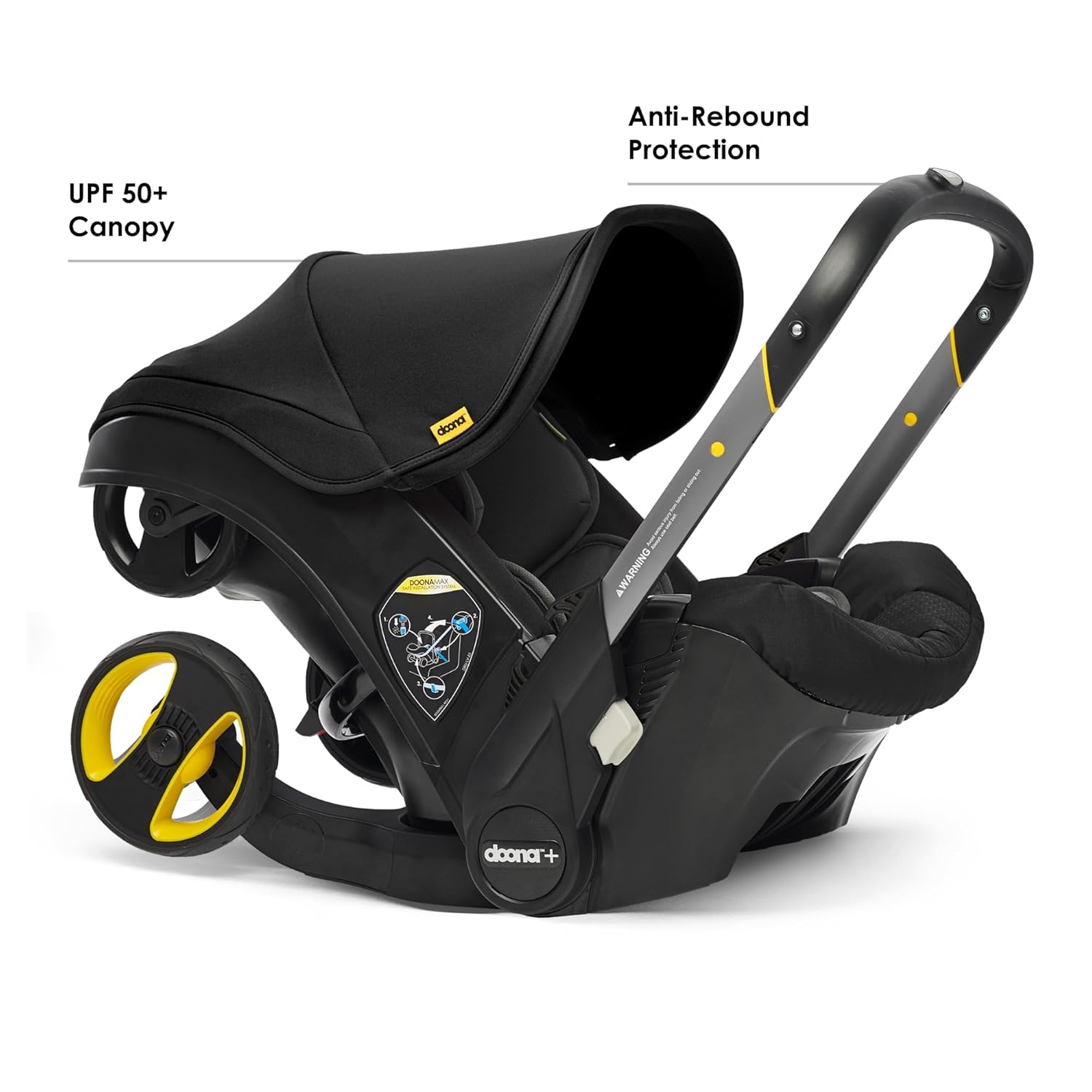 Limited-Time Savings，Doona Car Seat & Stroller, Nitro Black - All-in-One Travel System