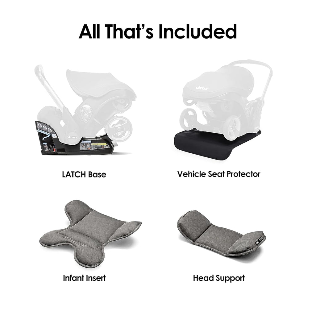 Limited-Time Savings，Doona Car Seat & Stroller, Nitro Black - All-in-One Travel System