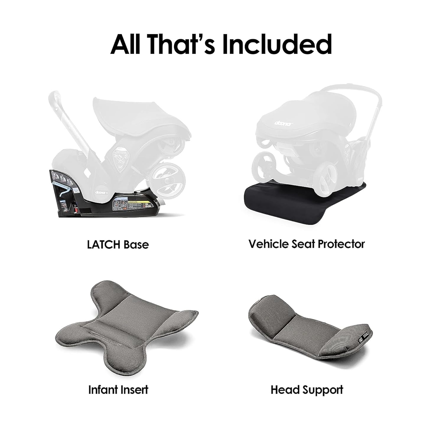 Limited-Time Savings，Doona Car Seat & Stroller, Nitro Black - All-in-One Travel System