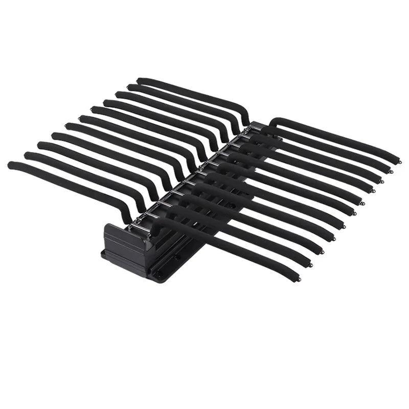 Wall Mounted Pull-out Damping Slide Trouser Rack Aluminum Alloy Brown/Dark Grey