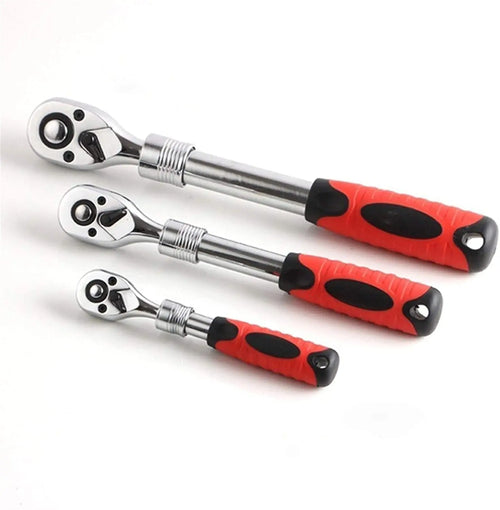 Flexible Ratchet Wrench 72T CR-V Quick Release Extendable Spanner 1/4 3/8 1/2 Inch