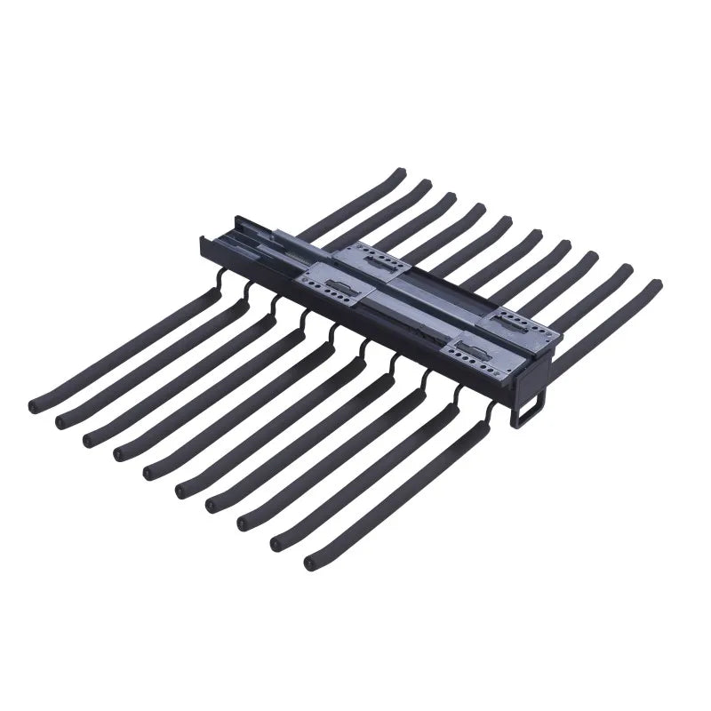 Wall Mounted Pull-out Damping Slide Trouser Rack Aluminum Alloy Brown/Dark Grey