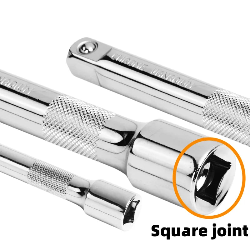 Vayne Carbon Steel Socket Ratchet Wrench Extension Bar 1/4 50mm Chrome