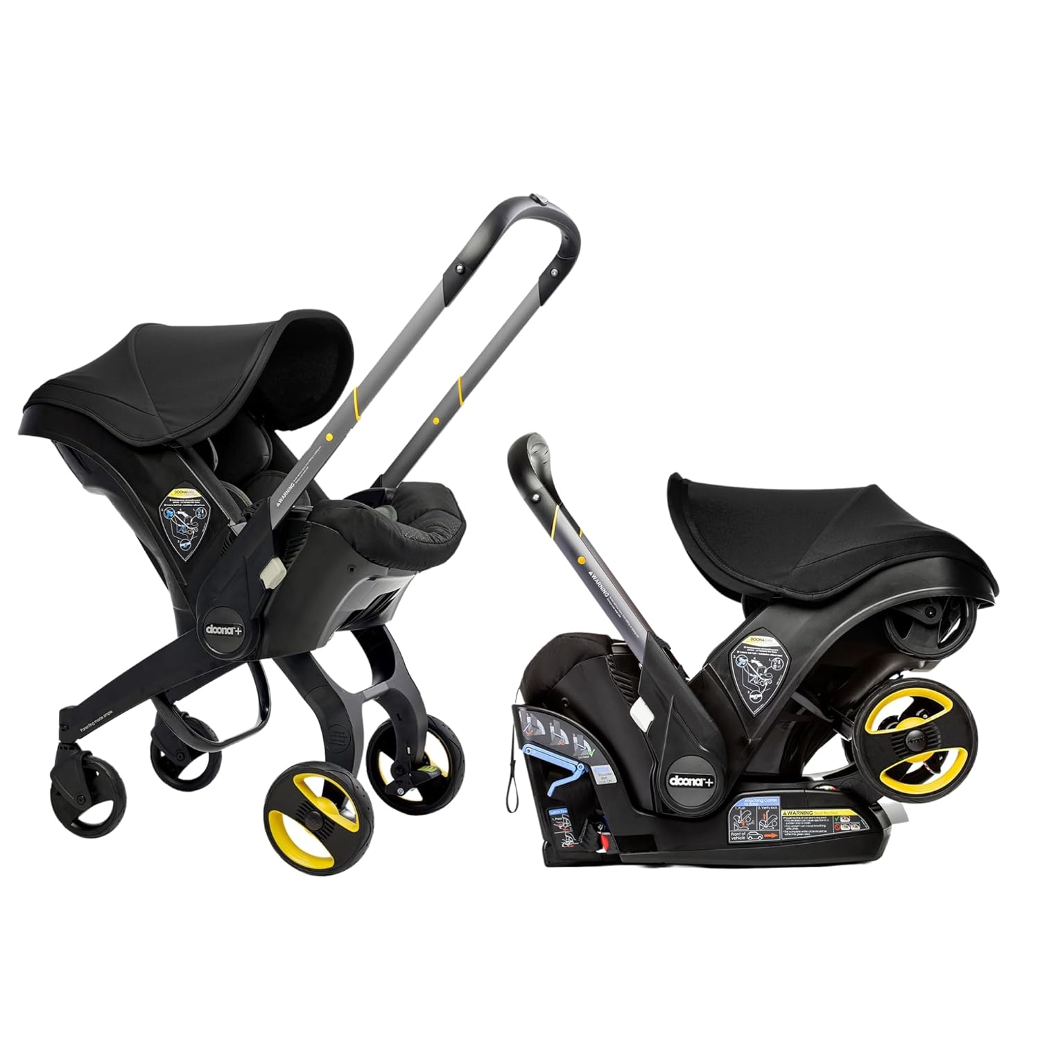 Limited-Time Savings，Doona Car Seat & Stroller, Nitro Black - All-in-One Travel System